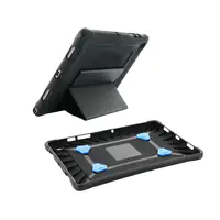 Mobilis PROTECH - Hintere Abdeckung für Tablet - mit Ständer & Handschlaufe, verstärkt - Schwarz - für Samsung Galaxy Tab A8