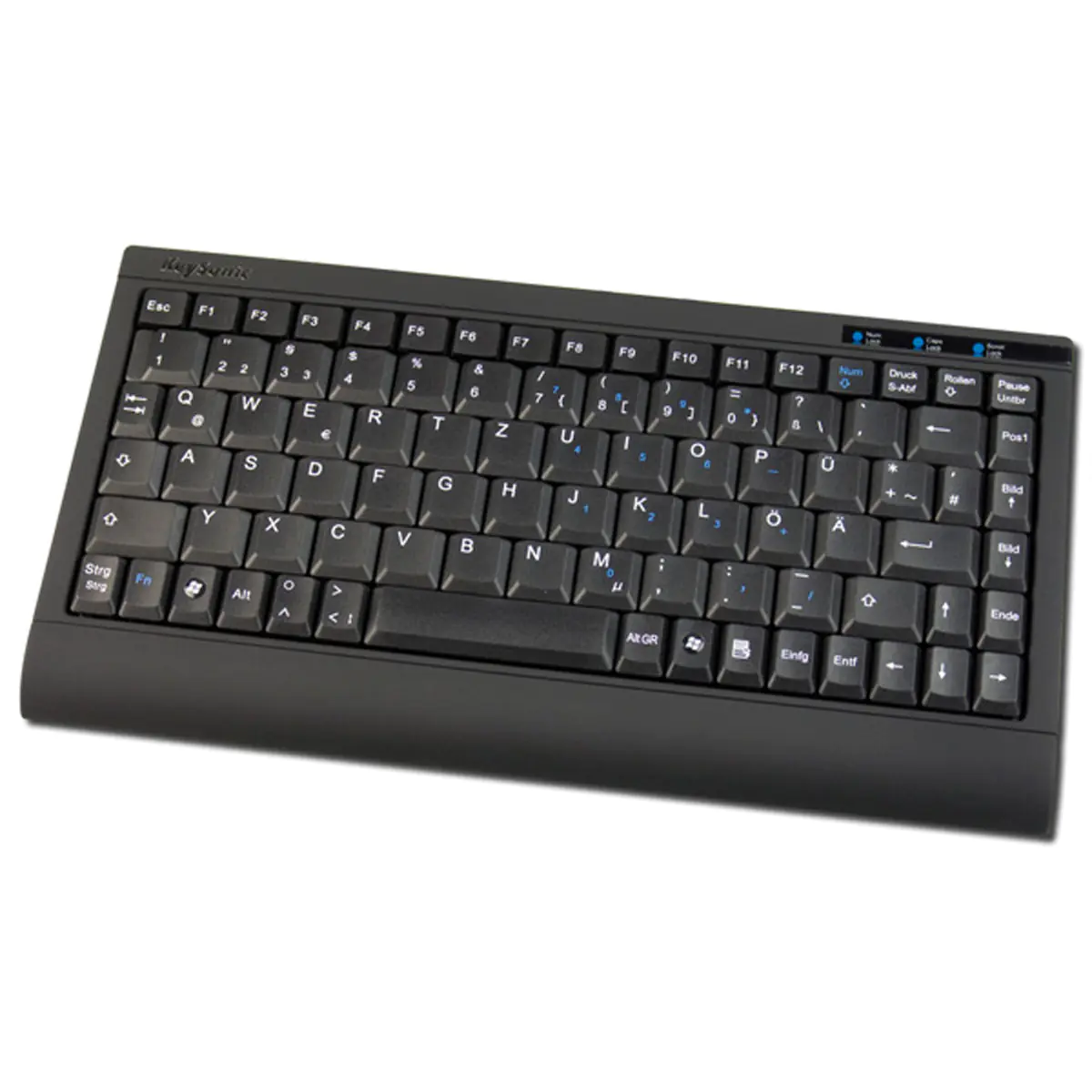 KeySonic ACK-595C+, Mini, Kabelgebunden, USB + PS/2, Schwarz ACK-595C+BLACK