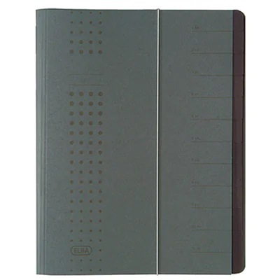 ELBA Ordnungsmappe chic 400001032 DIN A4 12Fächer Karton anthrazit ELBA Ordnungsmappe chic 400001032 DIN A4 12Fächer Karton anthrazit
