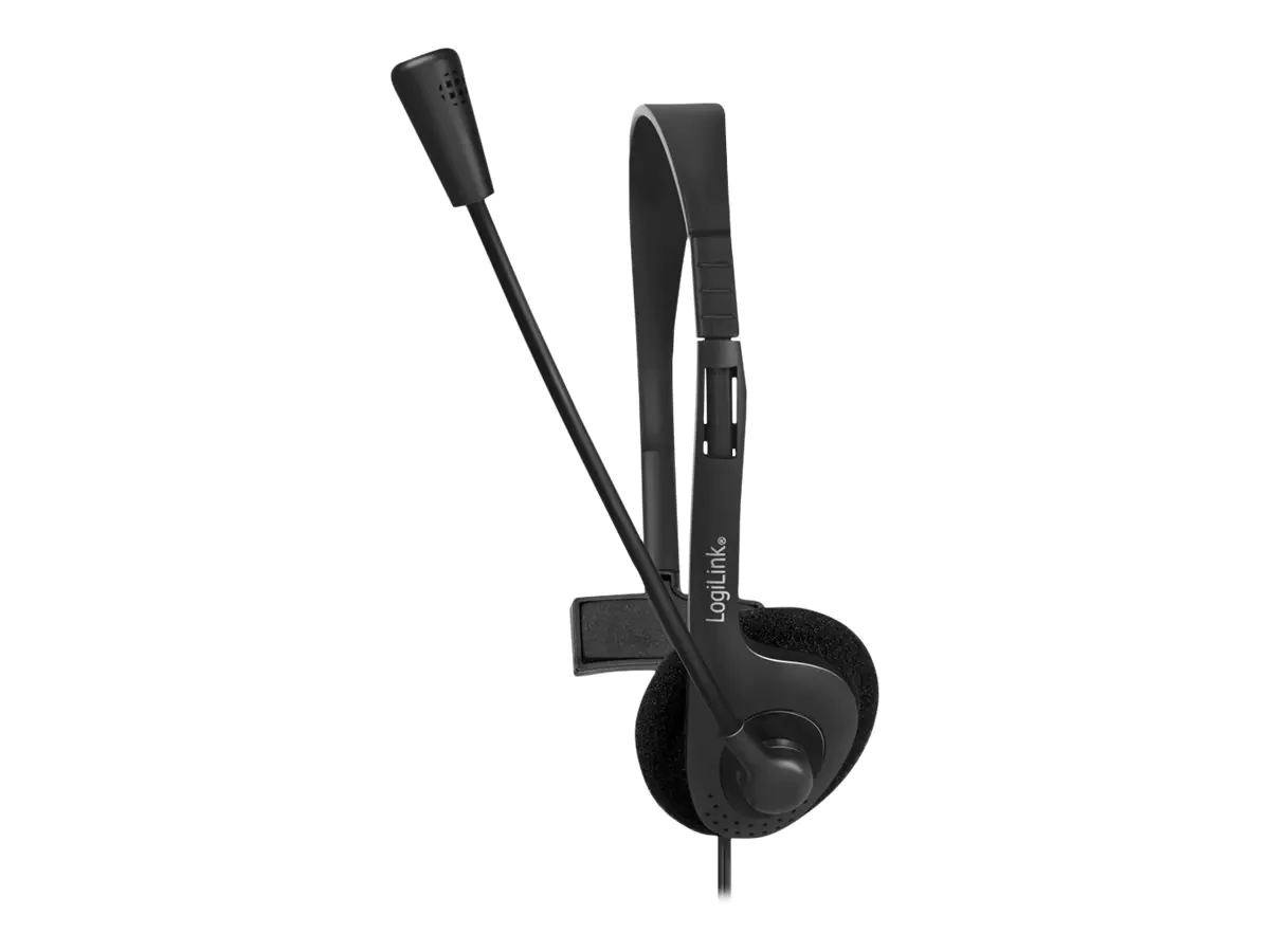 LogiLink HS0054 - Headset - On-Ear - kabelgebunden - 3,5 mm Stecker - Schwarz