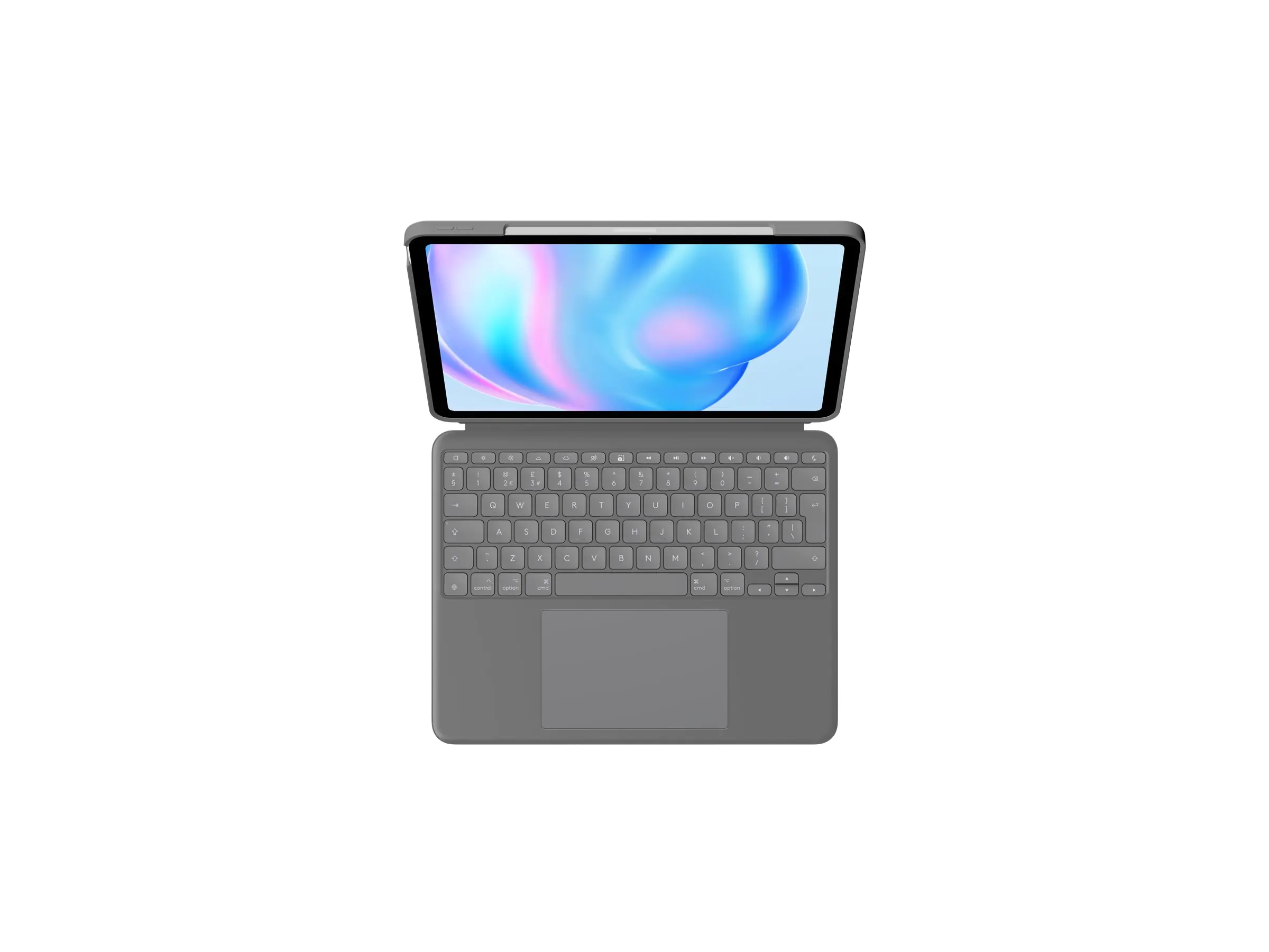 Logitech Combo Touch - Tastatur und Foliohülle - mit Trackpad - hintergrundbeleuchtet - Apple Smart connector - QWERTY - GB - Oxford Gray - für Apple 13-inch iPad Air (M2, M3) 920-012617