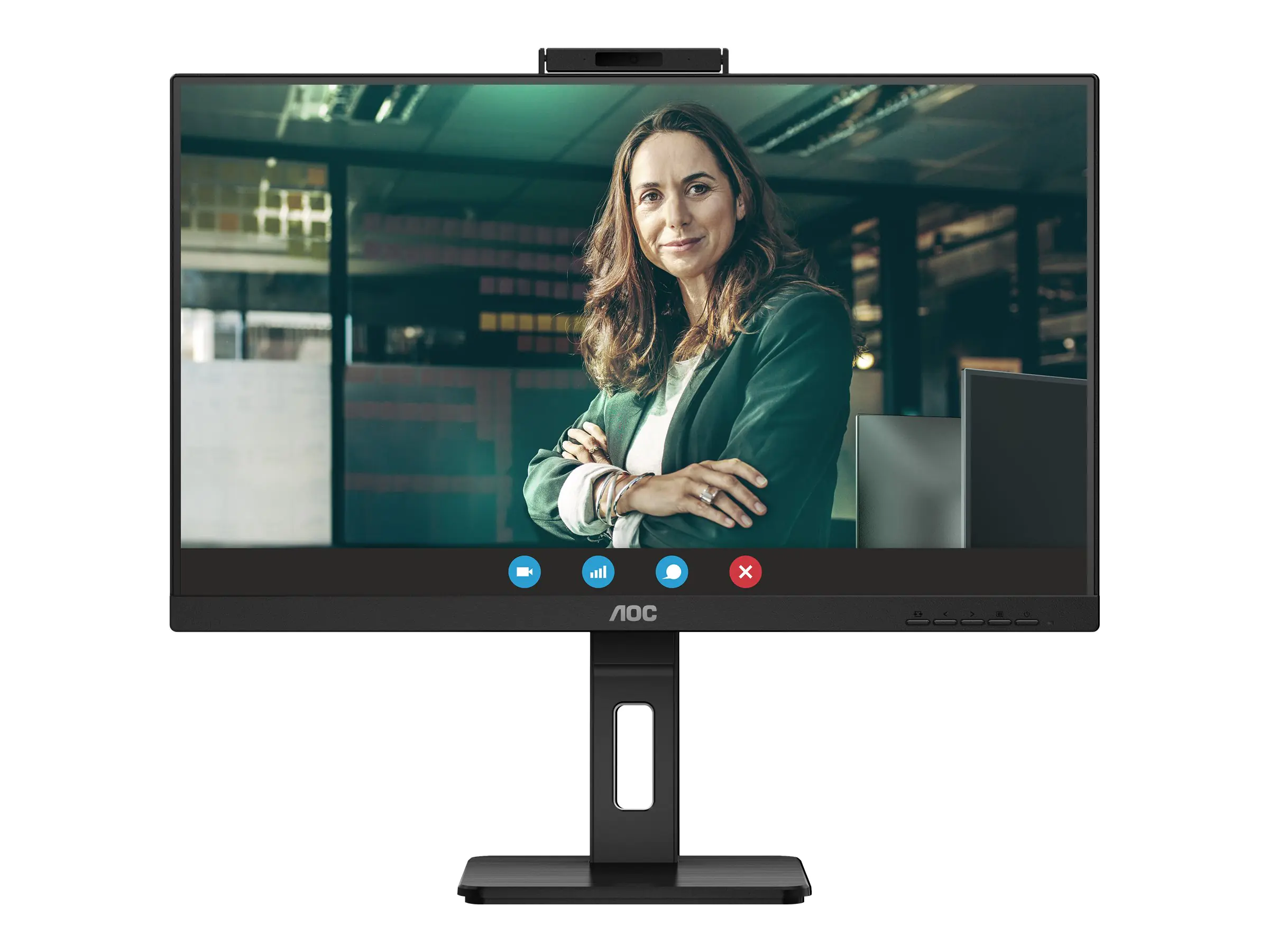 AOC Pro-line 24P3CW - LED-Monitor - 61 cm (24") (23.8" sichtbar) - 1920 x 1080 Full HD (1080p) @ 75 Hz - IPS - 300 cd/m² - 1000:1 - 4 ms - HDMI, 2xDisplayPort, USB-C - Lautsprecher - Schwarz