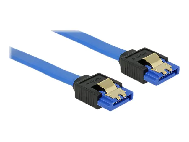 Delock - SATA-Kabel - Serial ATA 150/300/600 - SATA (R) bis SATA (R) - 1 m - eingerastet - Blau
