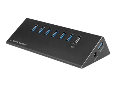 LC Power LC-HUB-ALU-2B-7 - Hub - 6 x SuperSpeed USB 3.0 + 1 x SuperSpeed USB 3.0 (laden) - Desktop