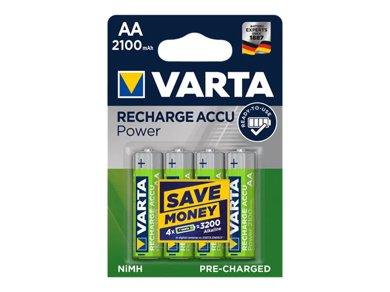 Varta Akku NiMH AA Mignon LR6 2100 mAh 1,2V Power 4er Blister 56706101404 Varta Akku NiMH AA Mignon LR6 2100 mAh 1,2V Power 4er Blister 56706101404