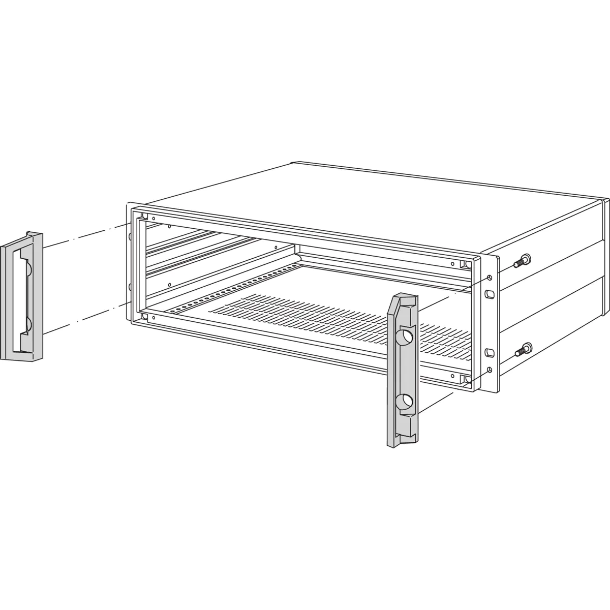 SCHROFF FRONT HANDLE 3U (2PCS/KIT) - Rack-Zubehör
