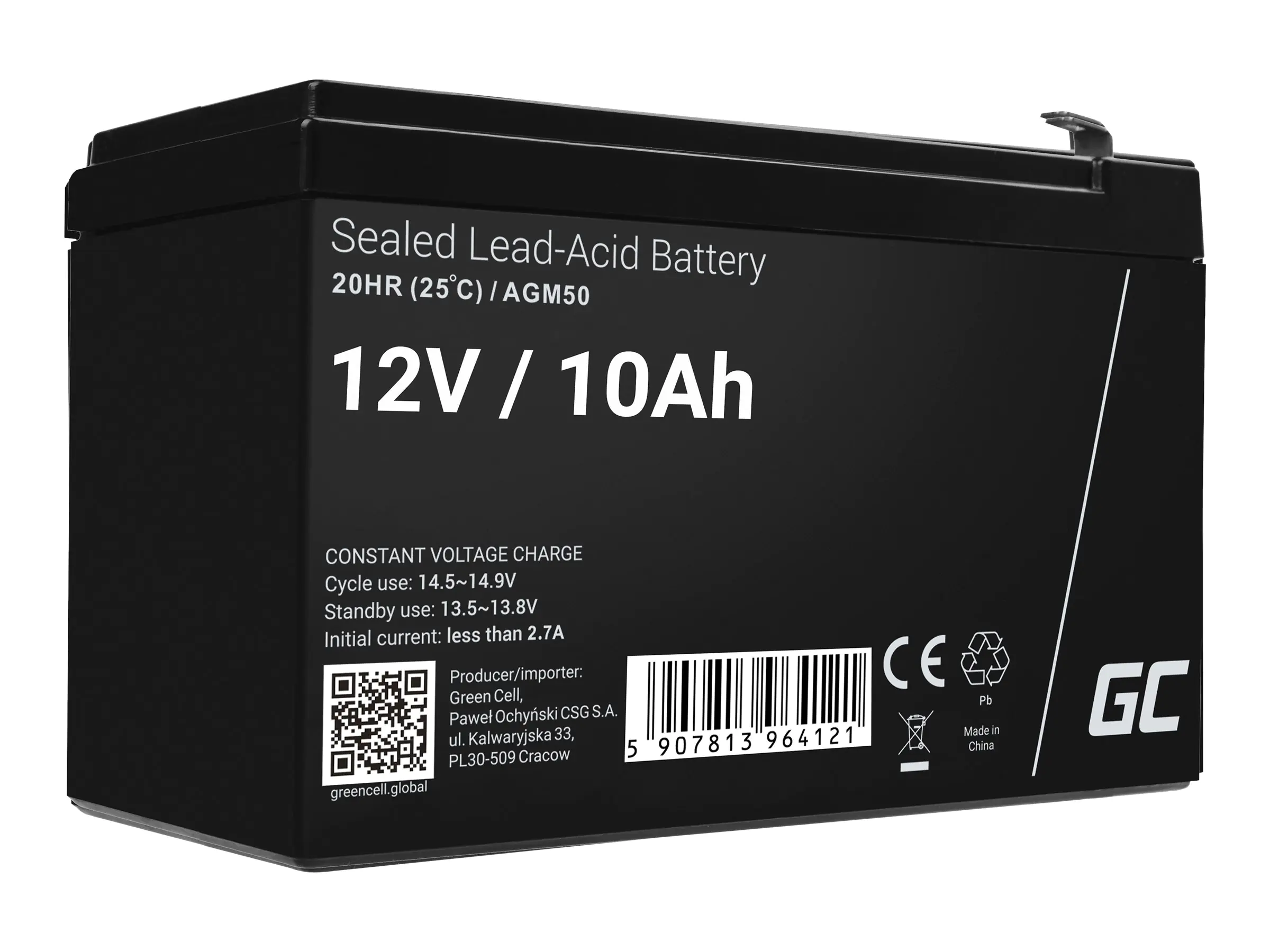 Green Cell AGM - Batterie - Bleisäure - 10 Ah AGM50