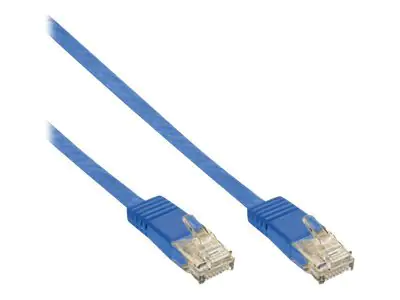 InLine - Patch-Kabel - RJ-45 (M) zu RJ-45 (M) - 1.5 m - UTP - CAT 6 - geformt, flach - Blau