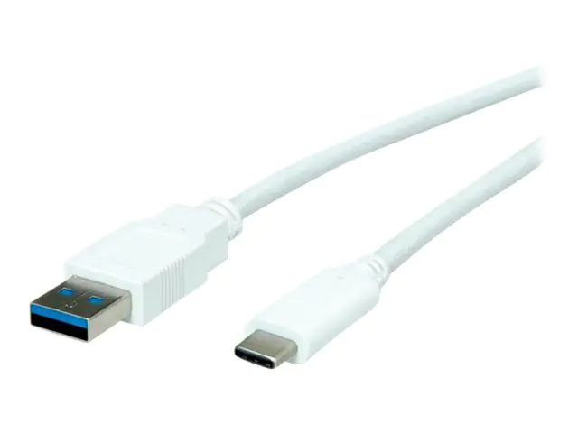 VALUE - USB-Kabel - USB Typ A (M) zu 24 pin USB-C (M) - USB 3.1 - 5 V - 900 mA - 50 cm - weiß