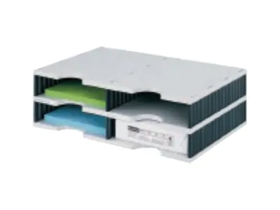 NT Cutter styrodoc duo - Sortierer - 4 Fächer - Grau, Blau 268-0202.38