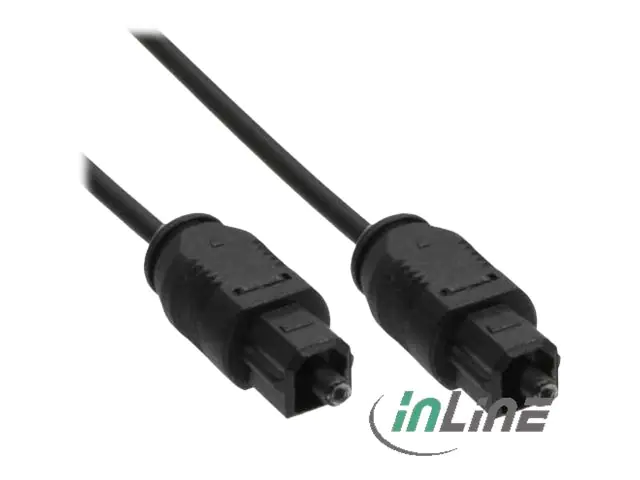 InLine OPTO - Digitales Audio-Kabel (optisch) - TOSLINK männlich zu TOSLINK männlich - 15 m - Glasfaser - Schwarz