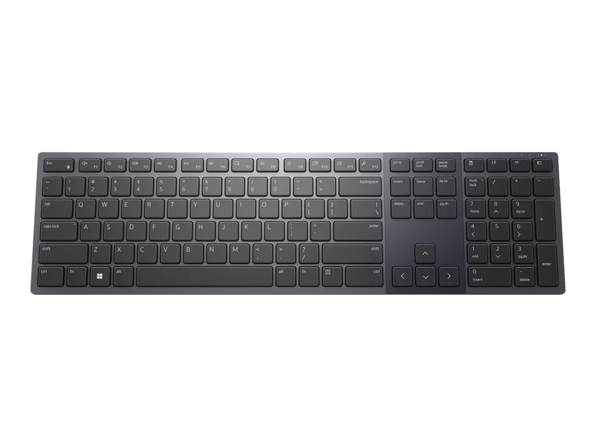 Dell Premier KB900 - Tastatur - Zusammenarbeit - hinterleuchtet - kabellos - 2.4 GHz, Bluetooth 5.1 - QWERTZ - Deutsch - Graphite - mit 3 Jahre Advanced Exchange-Service