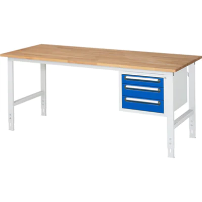 RAU Arbeitstisch Tom 2.000 x 760-1.080 x 800 mm (B x H x T)