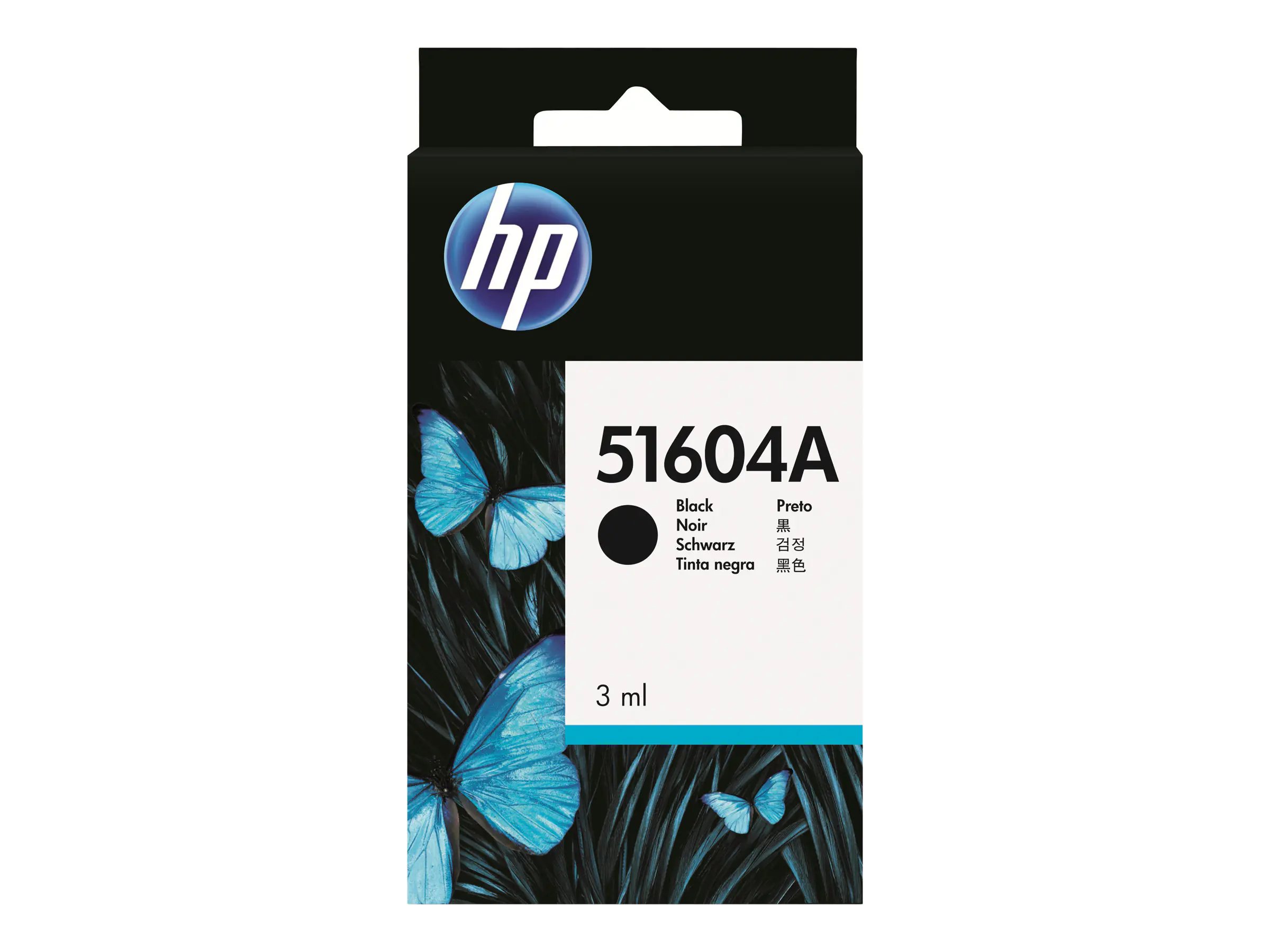 HP - 3 ml - Schwarz - Original - Tintenpatrone - für QuietJet Plus; ThinkJet HP - 3 ml - Schwarz - Original - Tintenpatrone - für QuietJet Plus; ThinkJet