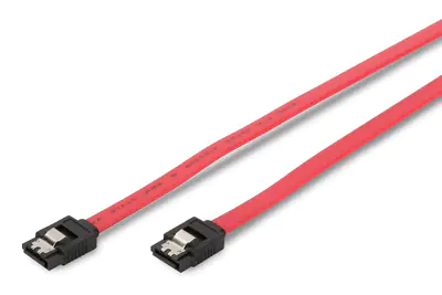 ASSMANN - SATA-Kabel - Serial ATA 150/300/600 - SATA zu SATA - 50 cm - eingerastet, geformt, flach - Rot