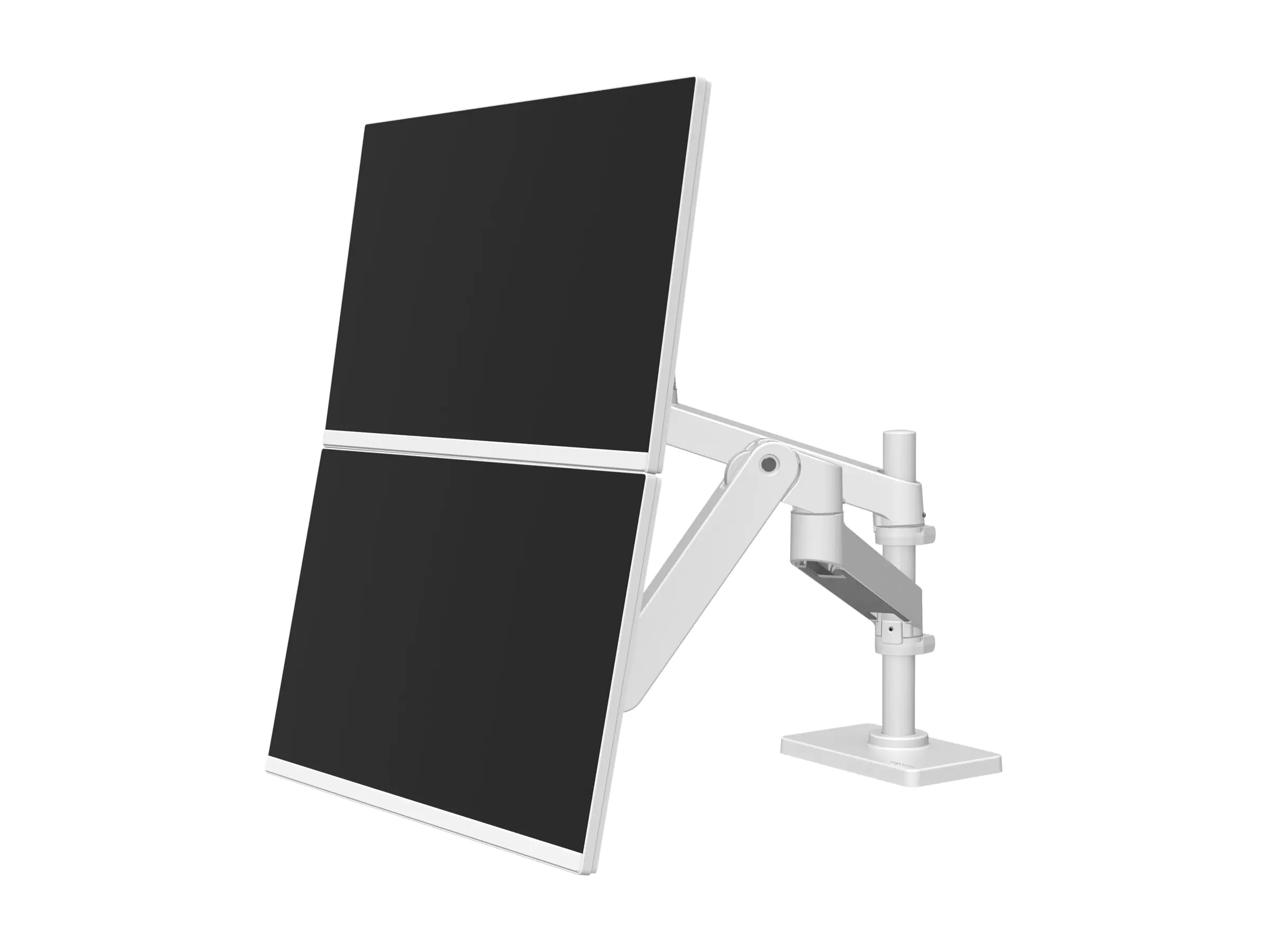 Ergotron LX Pro - Befestigungskit (Doppelarm) - für 2 LCD-Displays - Aluminium - weiß - Bildschirmgröße: bis zu 61 cm (bis zu 24 Zoll) - Tischmontage