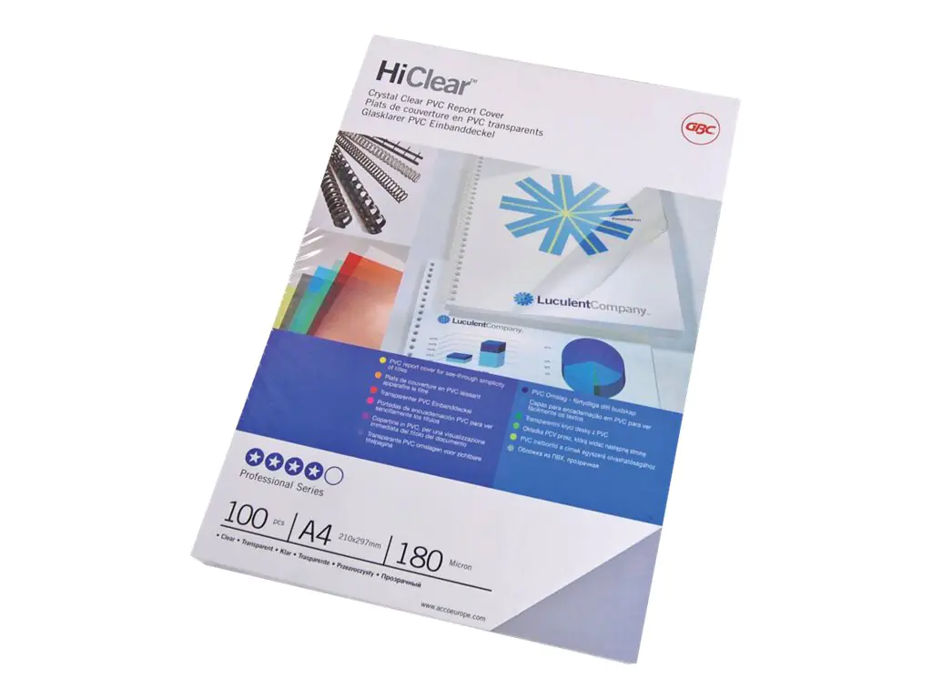GBC Einbanddeckel HiClear CE012080E DIN A4 gk 100 St./Pack.