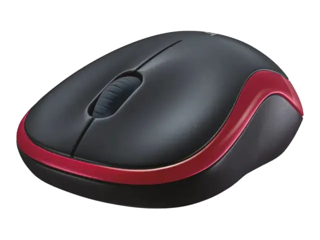 Logitech M185 - Maus - optisch - kabellos - 2.4 GHz - kabelloser Empfänger (USB) - Rot Logitech M185 - Maus - optisch - kabellos - 2.4 GHz - kabelloser Empfänger (USB) - Rot