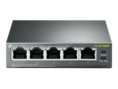TP-LINK TL-SF1005P - Switch - unmanaged - 5 x 10/100 (4 PoE) TL-SF1005P(UN)