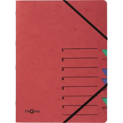 PAGNA Ordnungsmappe EASY 24061-01 DIN A4 7Fächer Pressspann rot PAGNA Ordnungsmappe EASY 24061-01 DIN A4 7Fächer Pressspann rot
