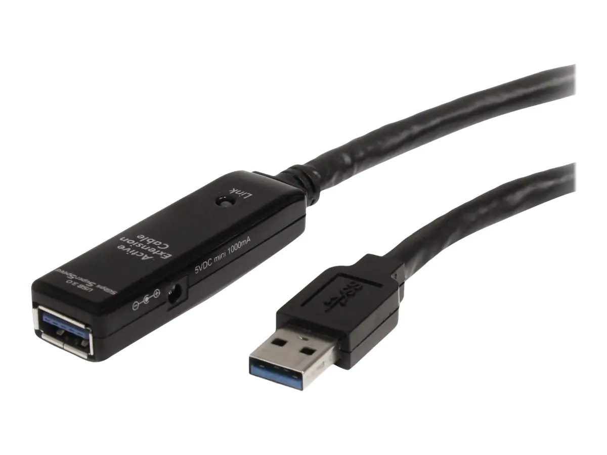 StarTech 5 m aktives USB 3.0 Verlängerungskabel - Stecker/Buchse - USB 3.0 SuperSpeed Kabel Verlängerung - USB-Verlängerungskabel - USB Typ A (M) zu USB Typ A (W) - USB 3.0 - 5 m - aktiv - Schwarz - für P/N: PEXUSB3S2EI, PEXUSB3S42, PEXUSB3S7, ST7300U3M, StarTech 5 m aktives USB 3.0 Verlängerungskabel - Stecker/Buchse - USB 3.0 SuperSpeed Kabel Verlängerung - USB-Verlängerungskabel - USB Typ A (M) zu USB Typ A (W) - USB 3.0 - 5 m - aktiv - Schwarz - für P/N: PEXUSB3S2EI, PEXUSB3S42, PEXUSB3S7, ST7300U3M,