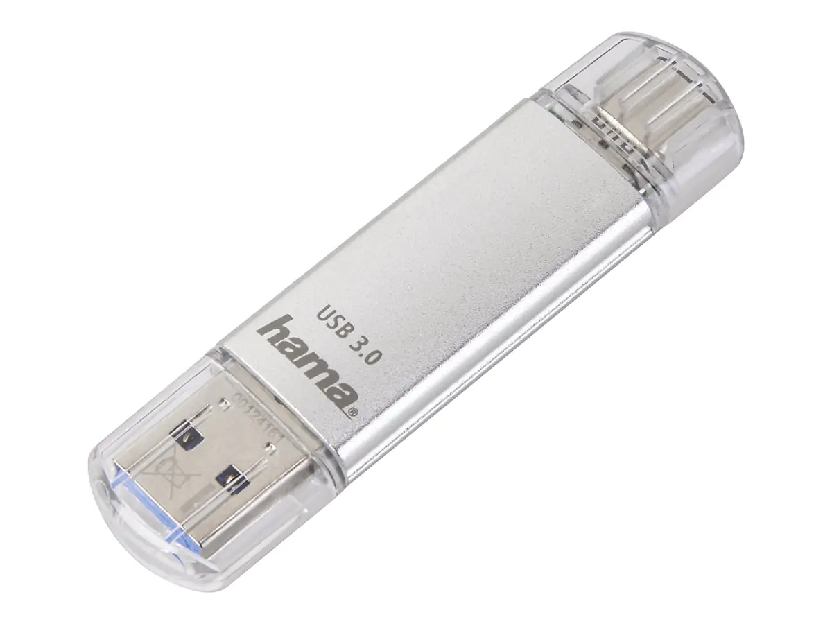 Hama FlashPen "C-Laeta" - USB-Flash-Laufwerk - 128 GB - USB 3.0/USB Typ C - Silber
