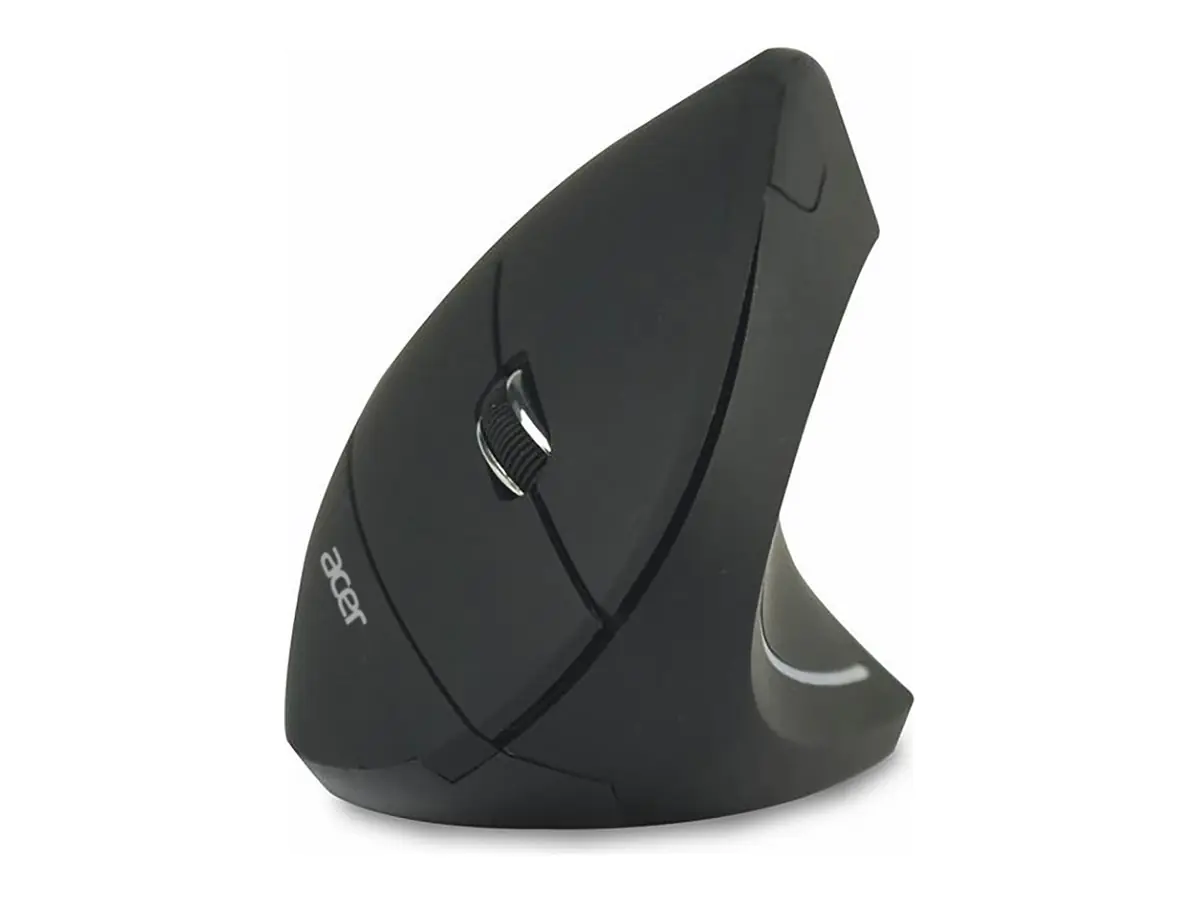 Acer - Maus - vertikal - ergonomisch - Für Rechtshänder - optisch - 6 Tasten - kabellos - 2.4 GHz - kabelloser Empfänger (USB) - Schwarz Acer - Maus - vertikal - ergonomisch - Für Rechtshänder - optisch - 6 Tasten - kabellos - 2.4 GHz - kabelloser Empfänger (USB) - Schwarz