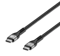 Manhattan USB-C to USB-C Cable (240W), 2m, Male to Male, Black, 480 Mbps (USB 2.0), Extended Power Range (EPR) charging up to 240W (Note additional USB-C 240W wall charger needed), Lifetime Warranty, Polybag - USB-Kabel - 24 pin USB-C (M) umkehrbar zu 24 Manhattan USB-C to USB-C Cable (240W), 2m, Male to Male, Black, 480 Mbps (USB 2.0), Extended Power Range (EPR) charging up to 240W (Note additional USB-C 240W wall charger needed), Lifetime Warranty, Polybag - USB-Kabel - 24 pin USB-C (M) umkehrbar zu 24