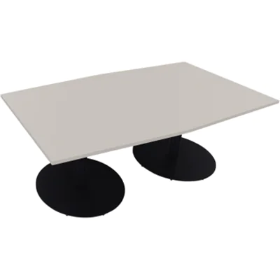 Bespr.ti. Tonneau Tellerfuß Rund B2000xT1000/1100xH720 an/Lichtgrau