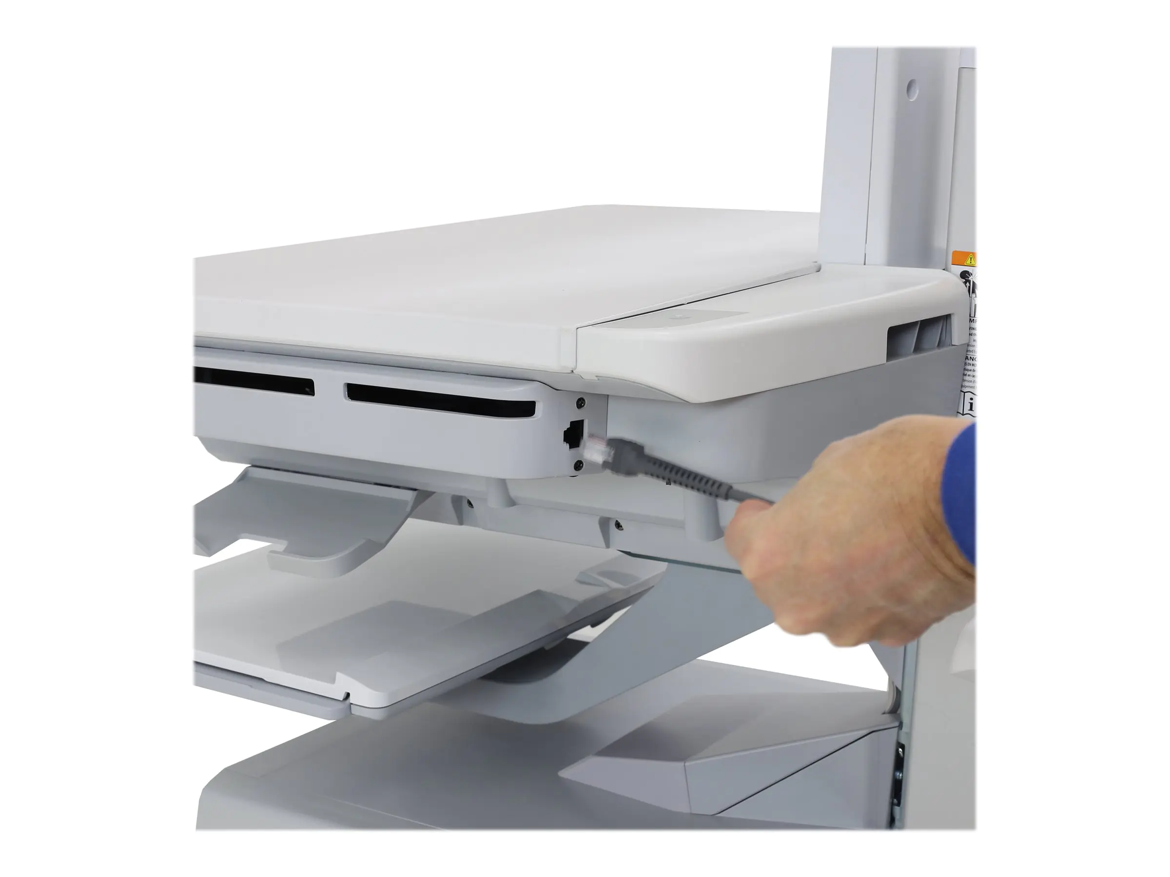 Ergotron Ethernet Side Cover - Montagekomponente (Seitenteil) - für Plasma-Wagen - Hellgrau