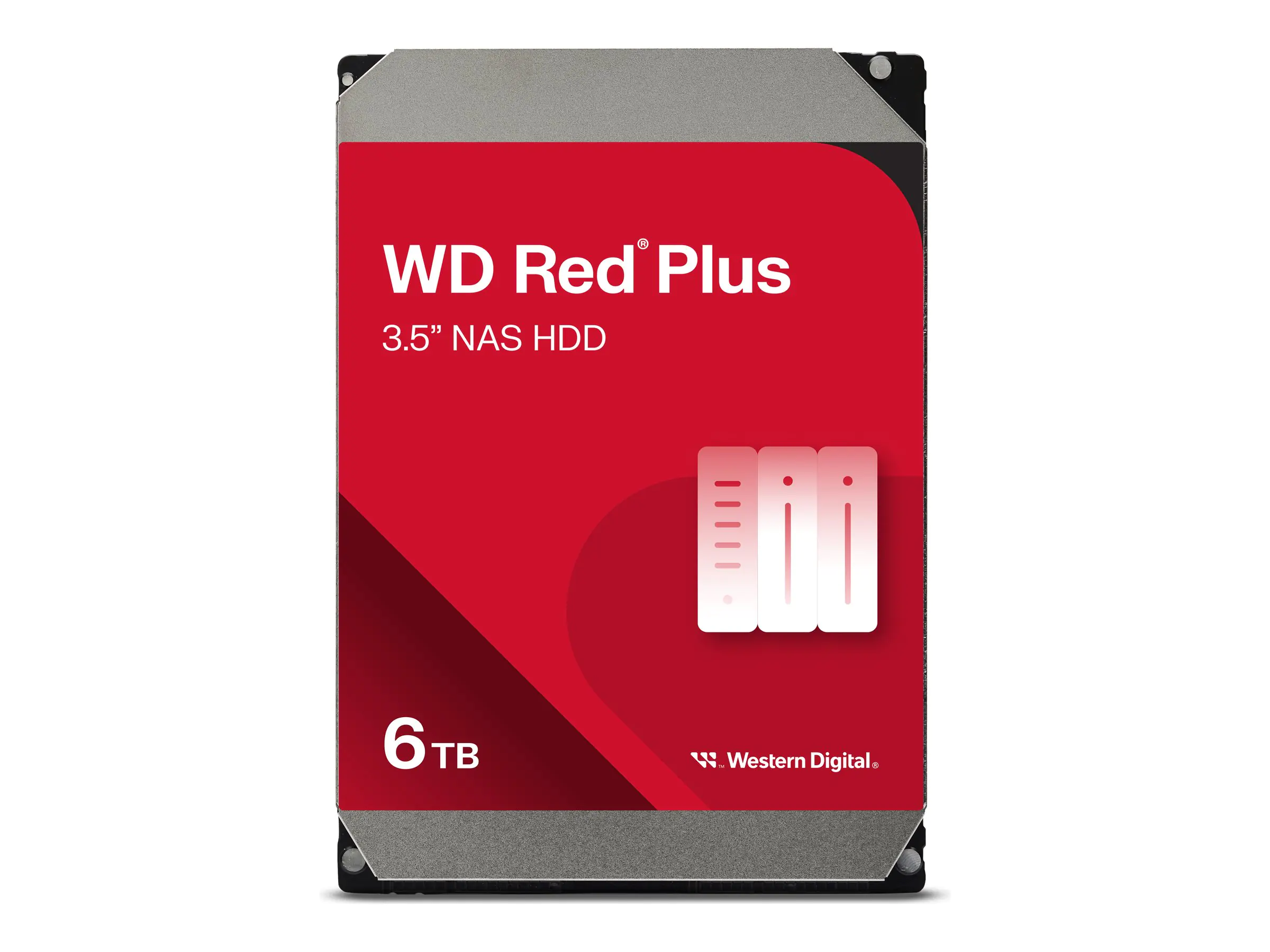 WD Red Plus WD60EFPX - Festplatte - 6 TB - intern - 3.5" (8.9 cm) - SATA 6Gb/s - 5400 rpm - Puffer: 256 MB