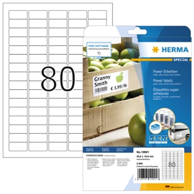 HERMA Etikett Special 10901 35,6x16,9mm weiß 2.000 St./Pack. HERMA Etikett Special 10901 35,6x16,9mm weiß 2.000 St./Pack.