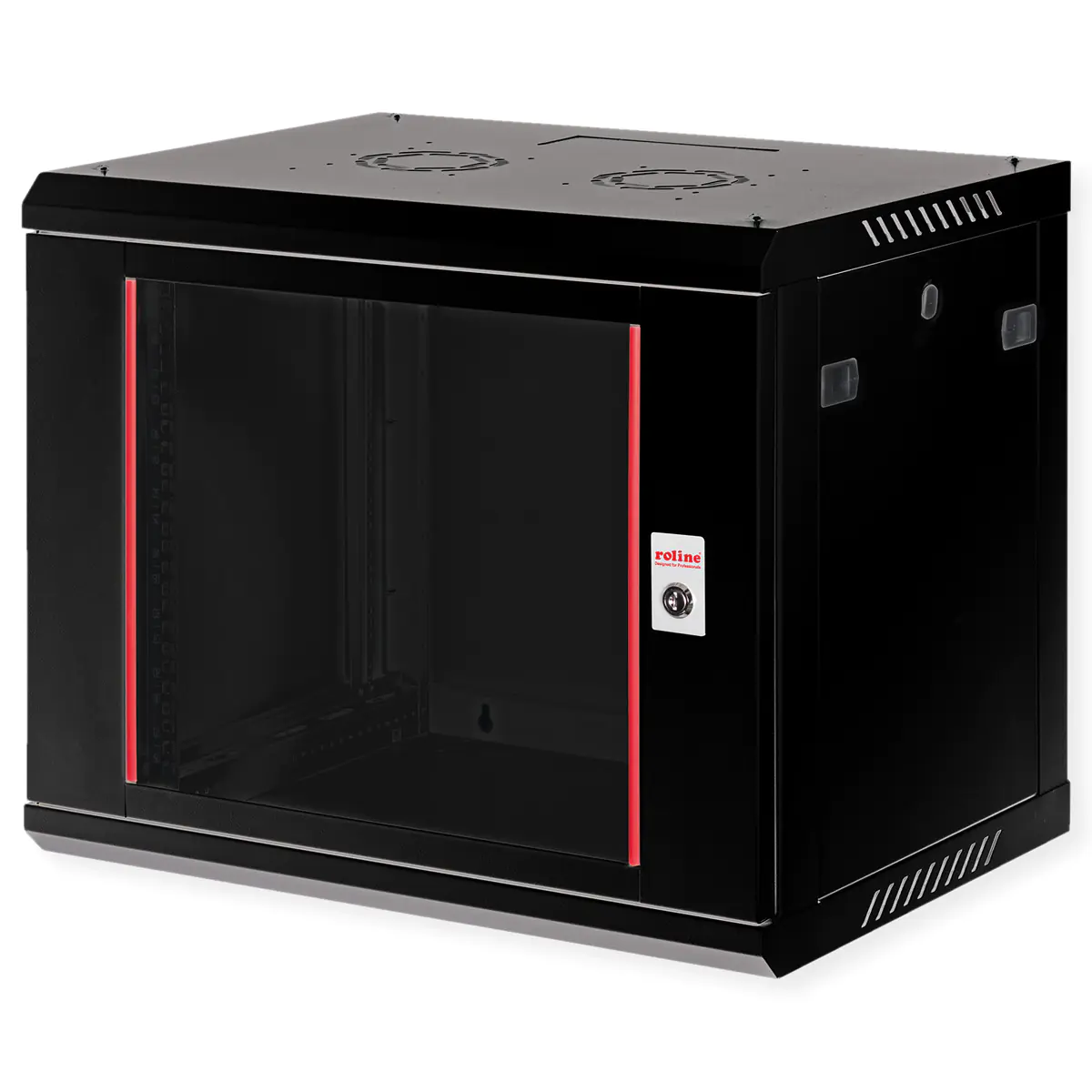 Roline Basic Plus - Gehäuse Netzwerkschrank - 600x450 BxT - geeignet für Wandmontage - Jet Black, RAL 9005 - 9U - 48.3 cm (19")