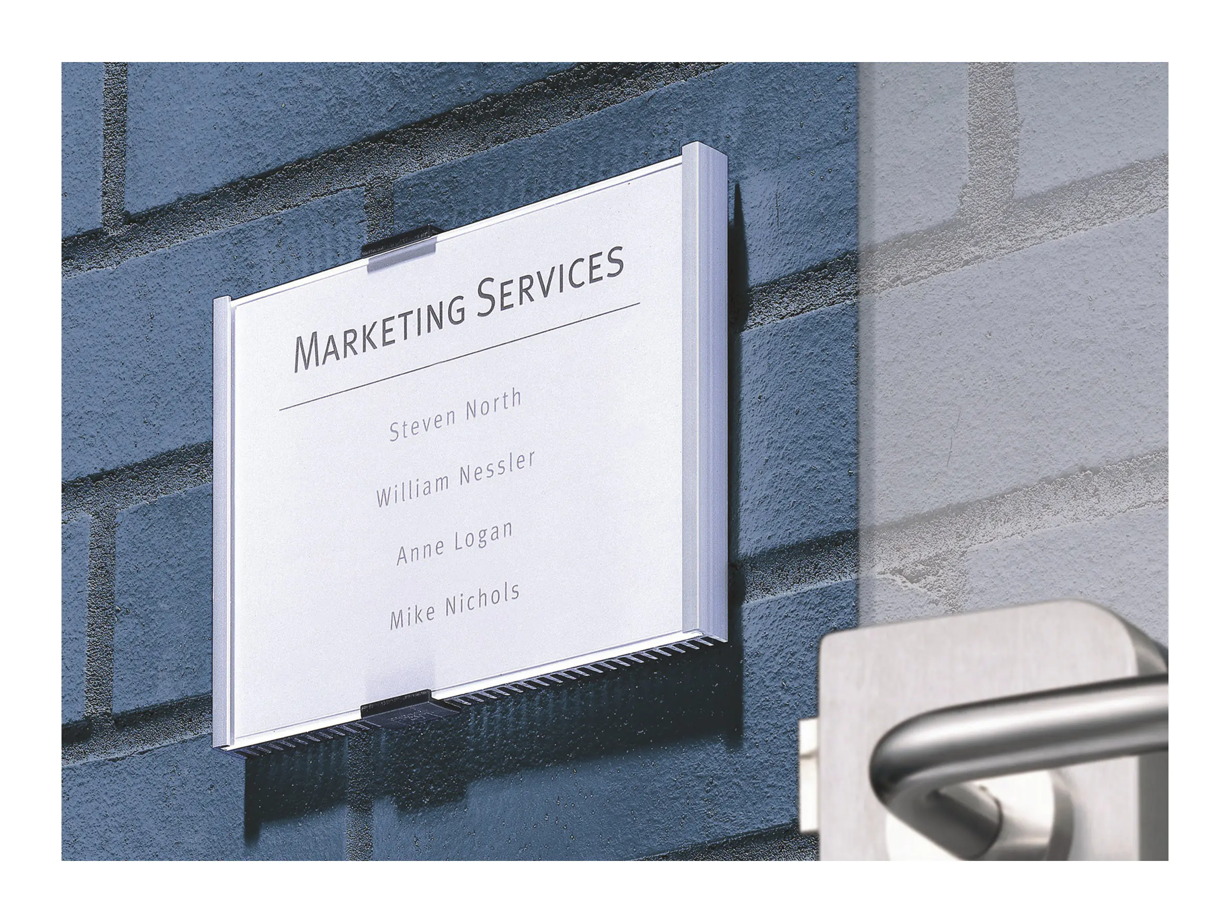 DURABLE Türschild INFO SIGN 480223 149x148,5mm metallic silber