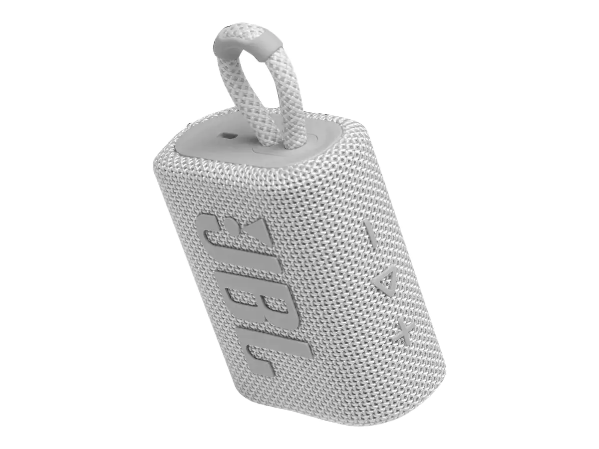 JBL Go 3 - Lautsprecher - tragbar - kabellos - Bluetooth 5.1 - 4.2 Watt - weiß