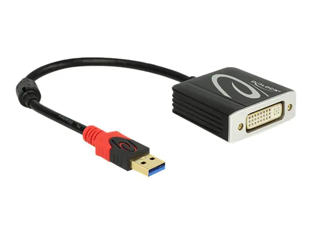 Delock - Externer Videoadapter - USB 3.0 - DVI - Schwarz - retail