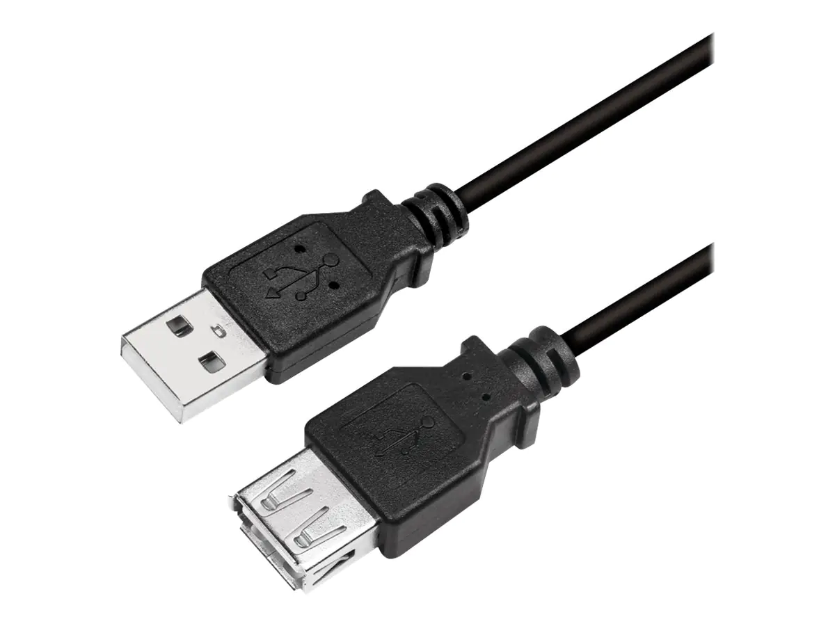 LogiLink - USB-Verlängerungskabel - USB (M) zu USB (W) - USB 2.0 - 2 m - Schwarz
