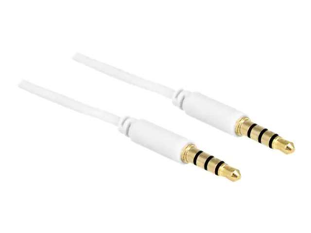 Delock - Headset-Kabel - 4-poliger Mini-Stecker männlich zu 4-poliger Mini-Stecker männlich - 3 m - abgeschirmt - weiß