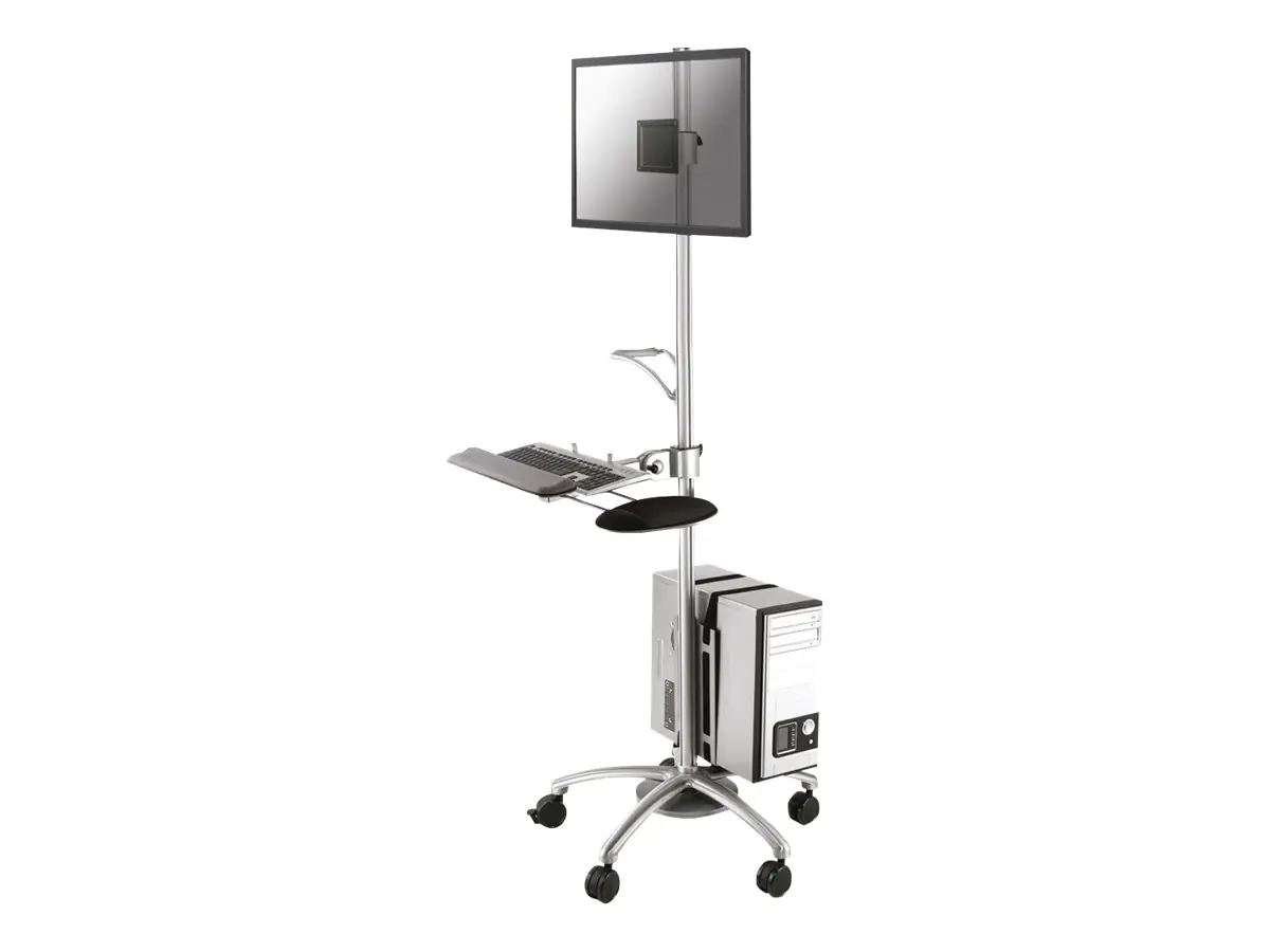 Neomounts FPMA-MOBILE1800 - Wagen - für LCD-Display / PC-Ausrüstung - Silber - Bildschirmgröße: 25.4-68.6 cm (10"-27")