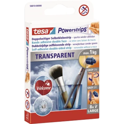 tesa Klebestück Powerstrips Large 58810-00000 tr 8 St./Pack. tesa Klebestück Powerstrips Large 58810-00000 tr 8 St./Pack.