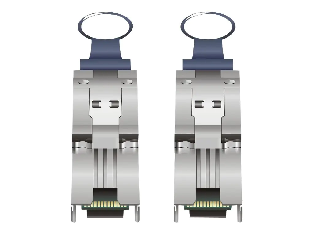 Delock Angeschlossenes externes SCSI (SAS)-Kabel (seriell) 4x Shielded Mini MultiLane SAS