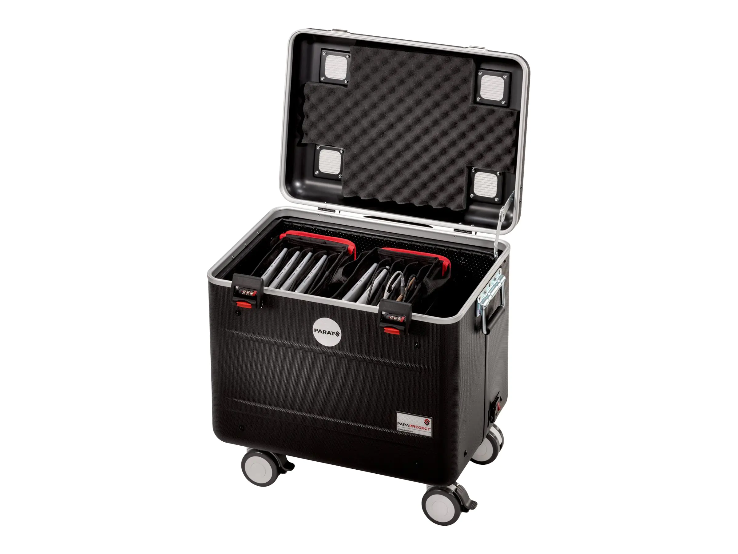 PARAT PARAPROJECT Case TC10 BASKET - Wagen (nur Laden) - für 10 Tablets - verriegelbar - X-ABS Kunststoff - Schwarz - Bildschirmgröße: up to 29.2 cm (up to 11.5")