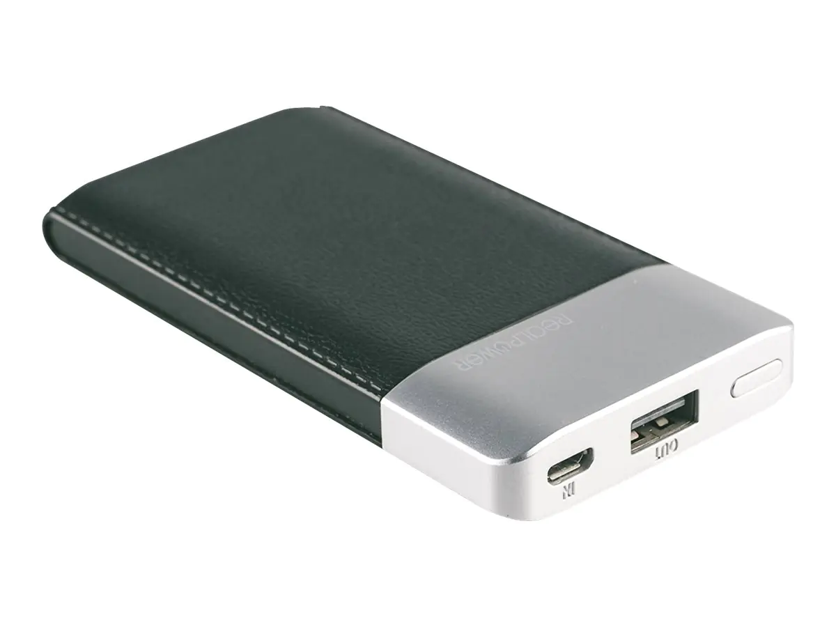 Realpower PB-4000 Fashion - Powerbank - 4000 mAh - 2 A (USB) - Schwarz
