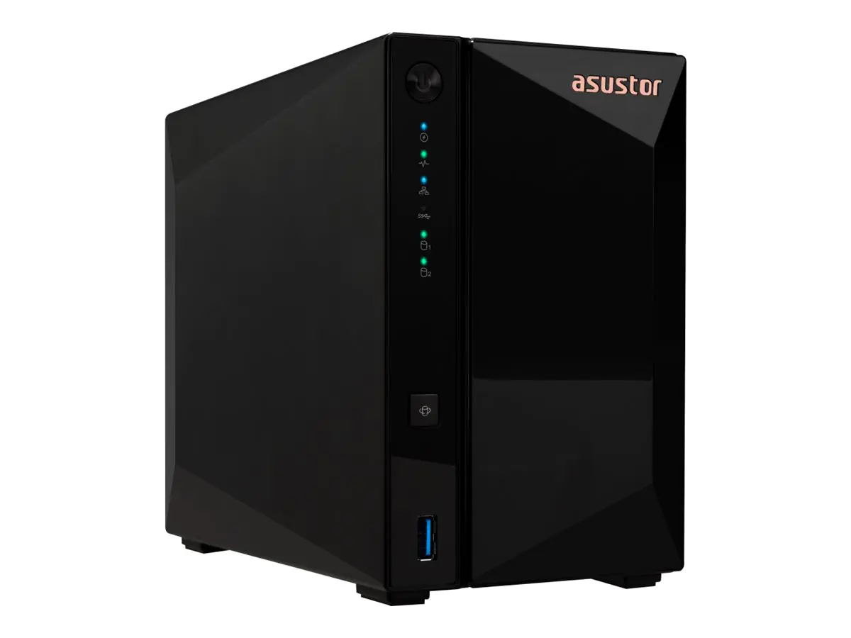 ASUSTOR Drivestor 2 Pro Gen2 AS3302T v2 - NAS-Server - 2 Schächte - SATA 6Gb/s - RAID JBOD, 0, 1 - RAM 2 GB - 2.5 Gigabit Ethernet - iSCSI Support