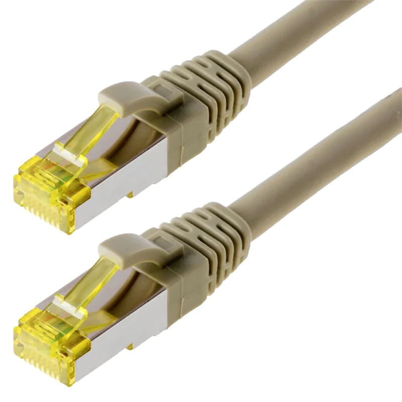 Patchkabel S/FTP (PIMF) CAT 6A, grau 3,0m halogenfrei
