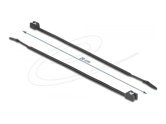 Delock Kabelbinder - selbstschneidend, Breite 4,8 mm - 20 cm - Schwarz (Packung mit 50)