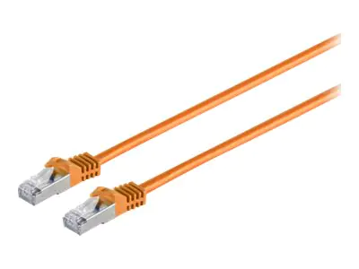 exertis Connect - Patch-Kabel - RJ-45 (M) zu RJ-45 (M) - 3 m - SFTP, PiMF - CAT 7 (Kabel) / CAT 6a (Anschlüsse) - halogenfrei - orange