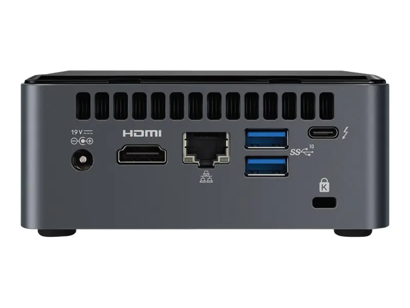 Intel Next Unit of Computing 10 Performance kit - NUC10i5FNHN - Barebone - Mini-PC - 1 x Core i5 10210U / 1.6 GHz - RAM 0 GB - UHD Graphics - 1GbE, Wi-Fi 6 - WLAN: Bluetooth 5.0, 802.11a/b/g/n/ac/ax