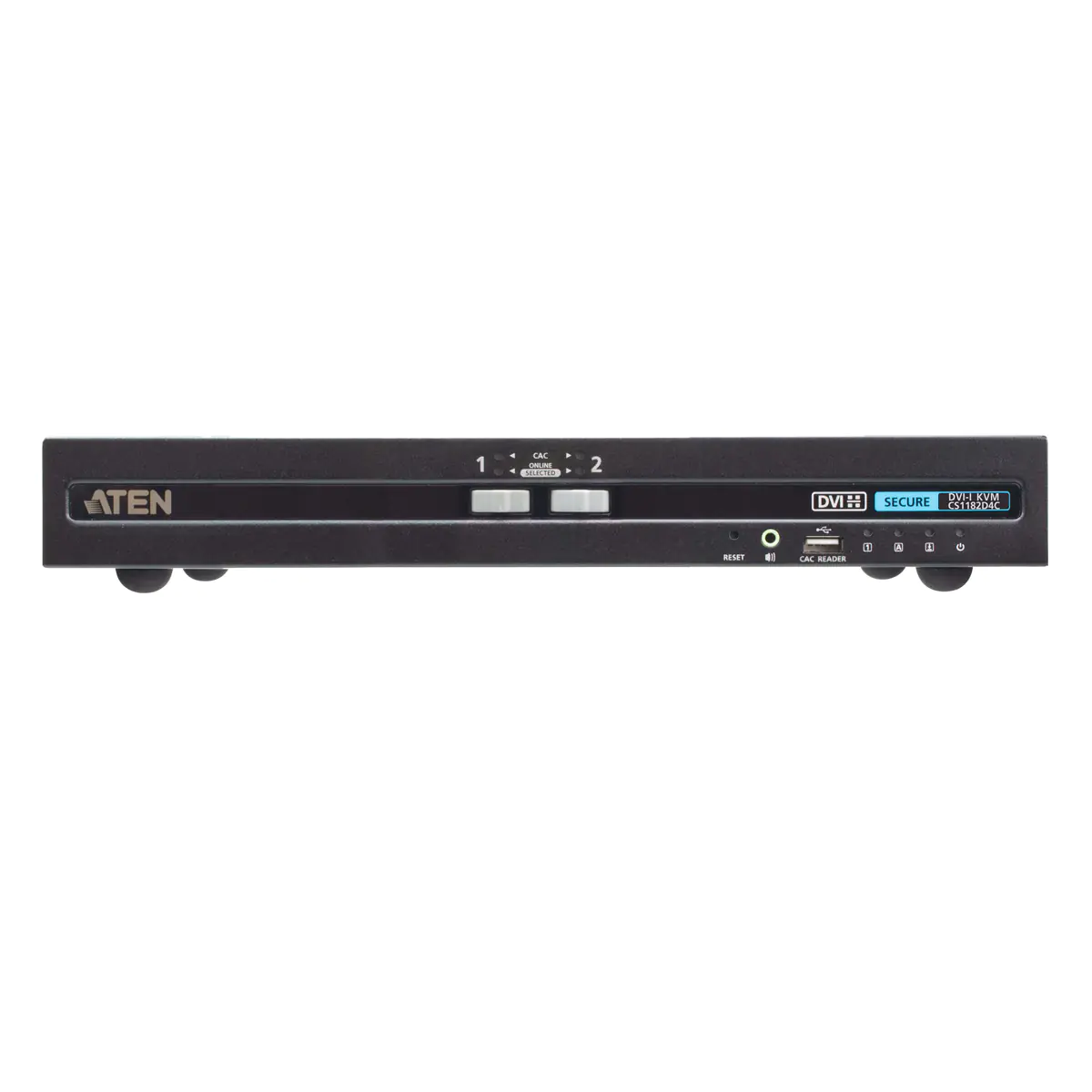 ATEN CS1182D4C USB 4K DVI Secure KVM mit Card Reader - KVM-Umschalter - 2-Port