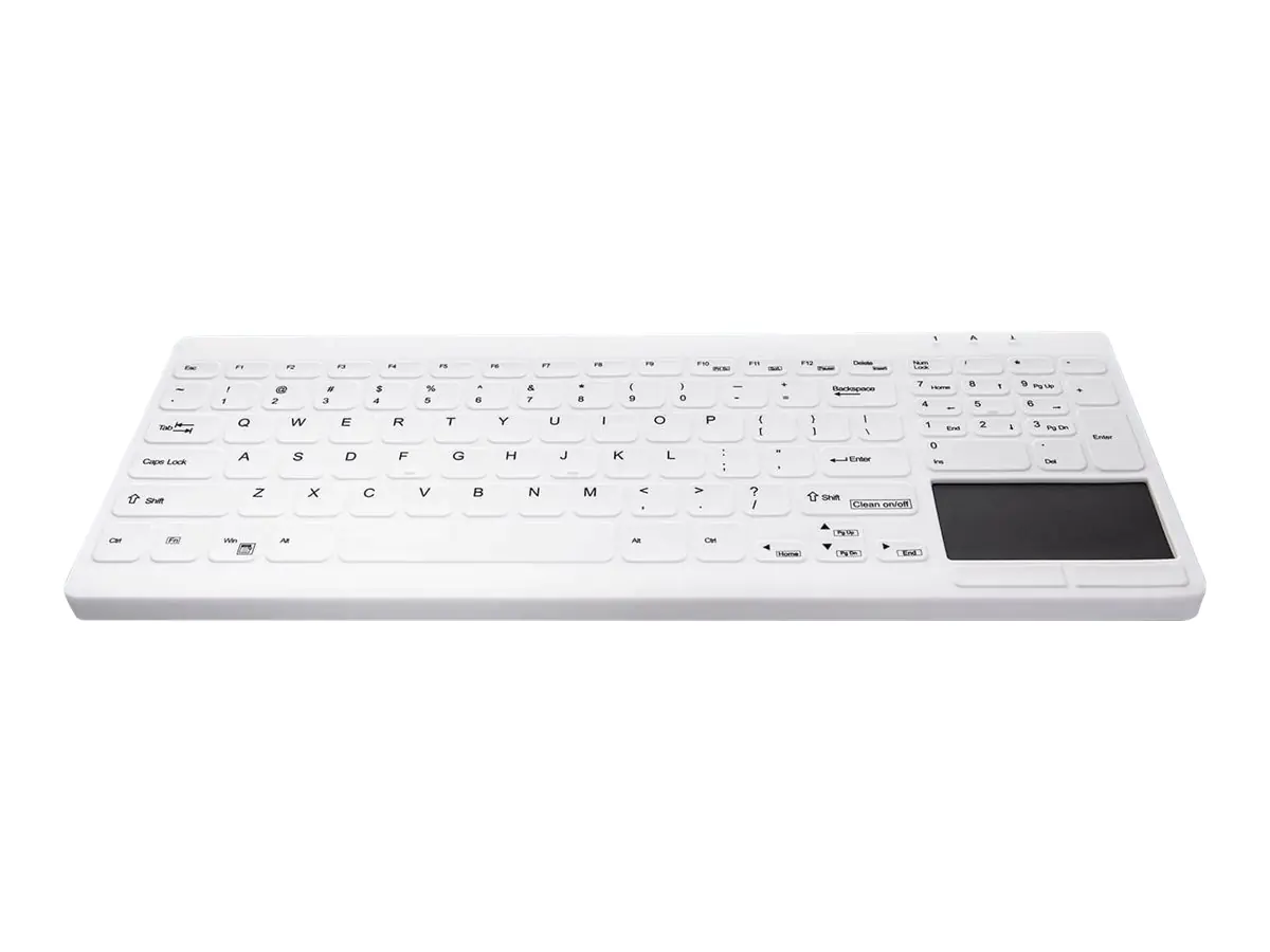 Active Key MedicalKey AK-C7412F - Tastatur - mit Touchpad - USB - QWERTZ - Deutsch - weiß